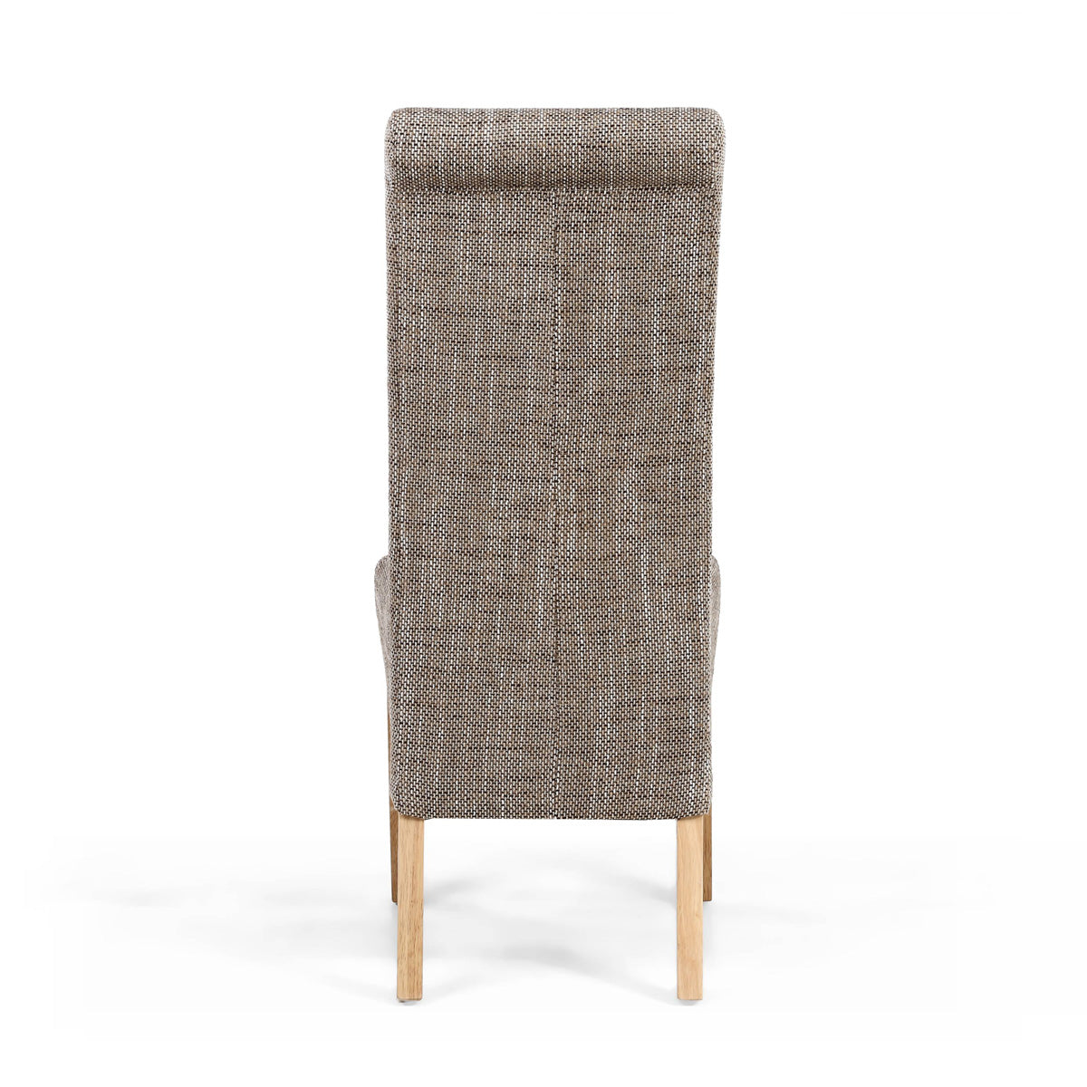 Fabric Dining Chairs in Set Of 2 With Scroll Back - Karta