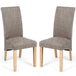Fabric Dining Chairs in Set Of 2 With Scroll Back - Karta