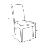 Fabric Dining Chairs in Set Of 2 With Scroll Back - Karta