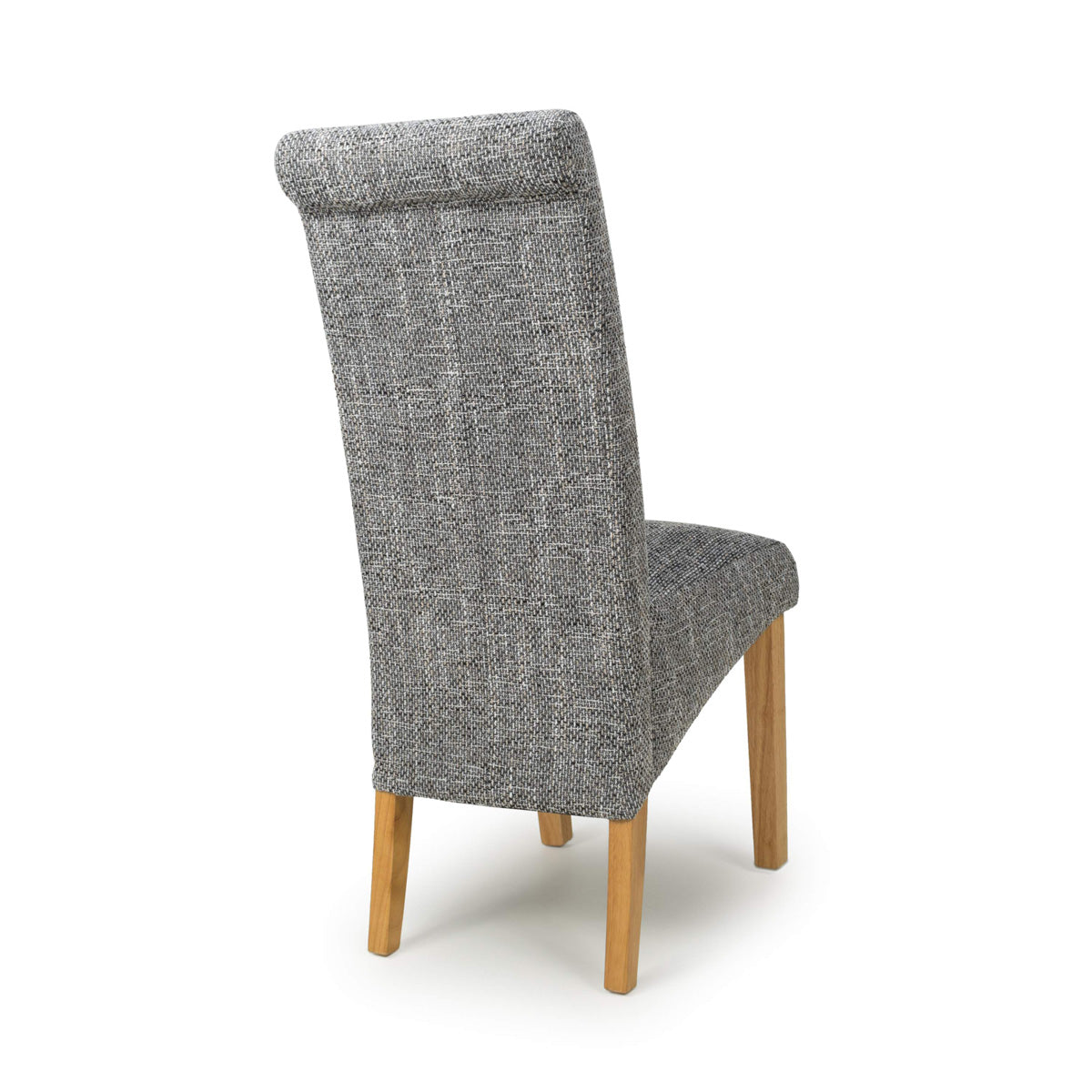 Fabric Dining Chairs in Set Of 2 With Scroll Back - Karta