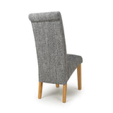 Fabric Dining Chairs in Set Of 2 With Scroll Back - Karta