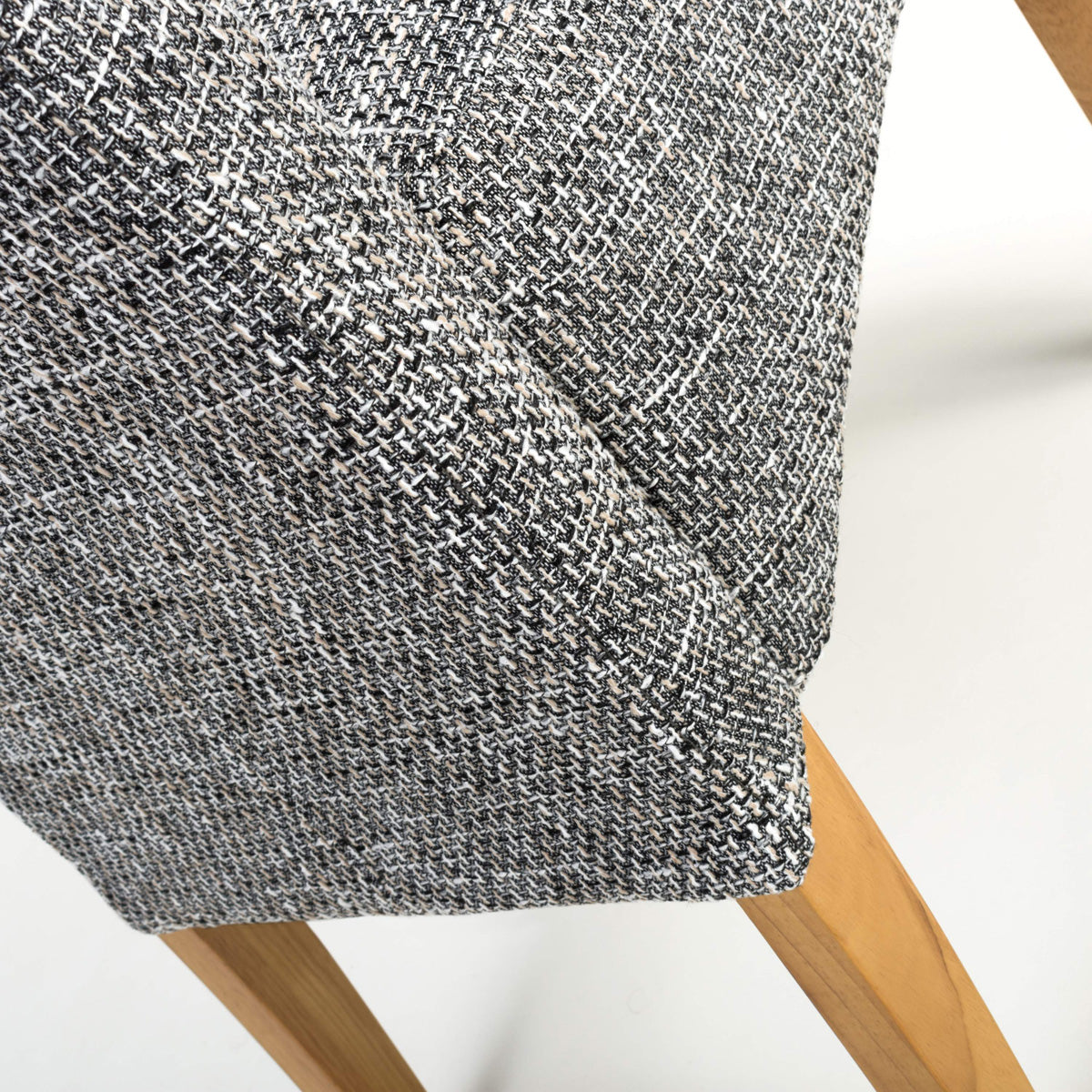 Fabric Dining Chairs in Set Of 2 With Scroll Back - Karta