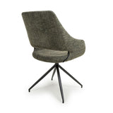 Fabric Dining Chairs in Set Of 2 With Swivel Function - Aztec