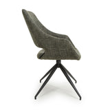 Fabric Dining Chairs in Set Of 2 With Swivel Function - Aztec