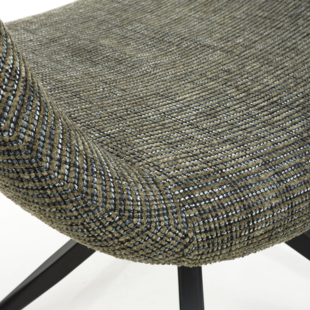 Fabric Dining Chairs in Set Of 2 With Swivel Function - Aztec