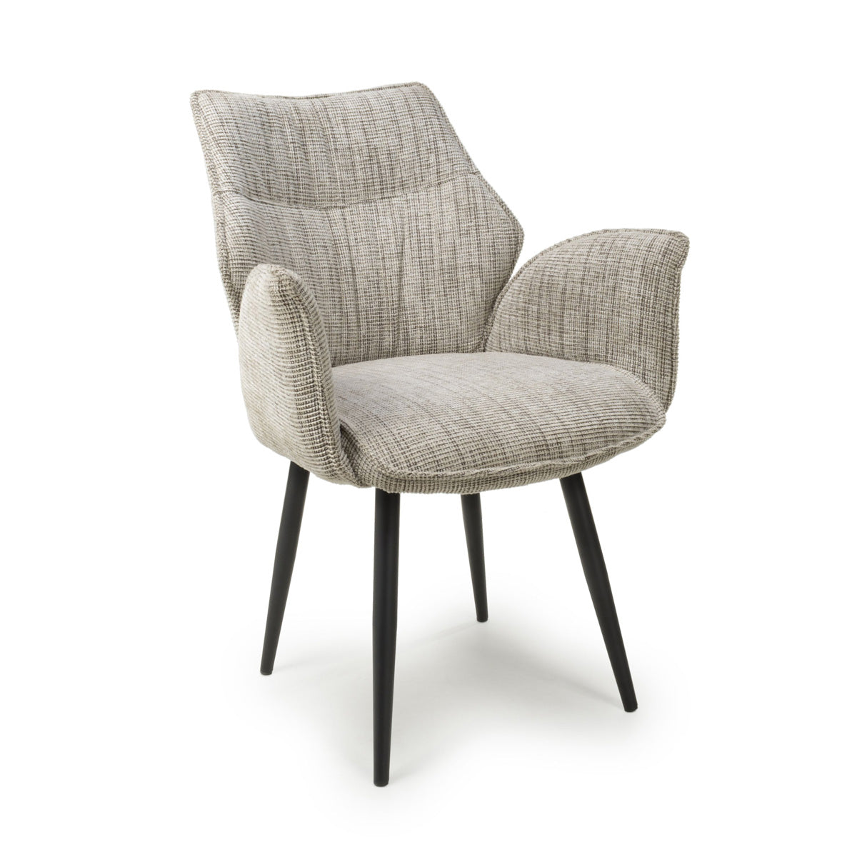 Fabric Dining Chairs in Set Of 2 With Swivel Function - Baltimore