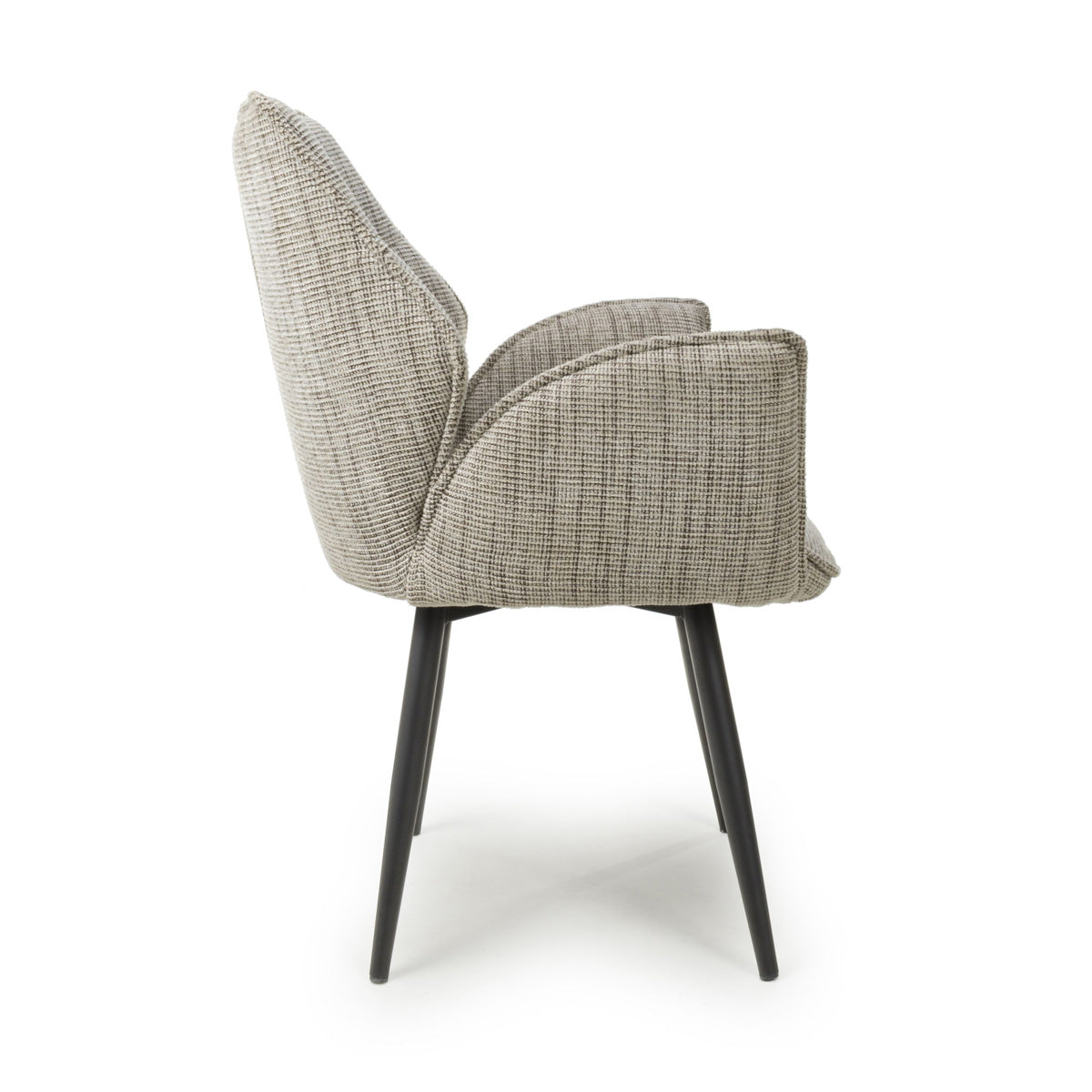 Fabric Dining Chairs in Set Of 2 With Swivel Function - Baltimore