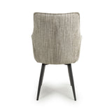 Fabric Dining Chairs in Set Of 2 With Swivel Function - Baltimore