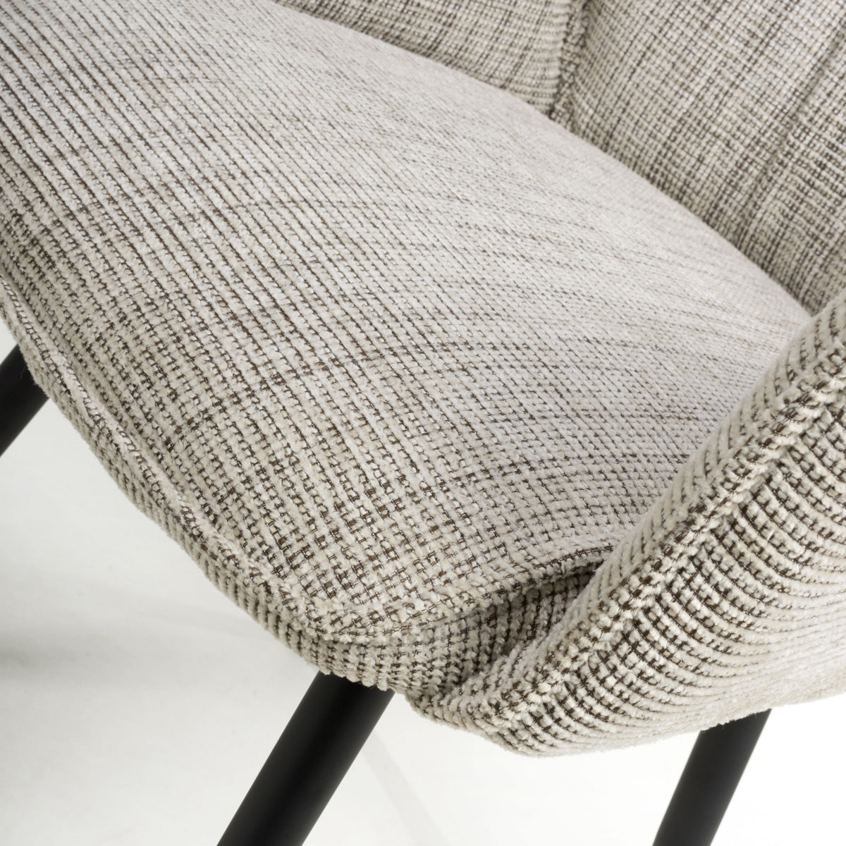 Fabric Dining Chairs in Set Of 2 With Swivel Function - Baltimore