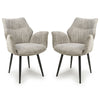 Fabric Dining Chairs in Set Of 2 With Swivel Function - Baltimore