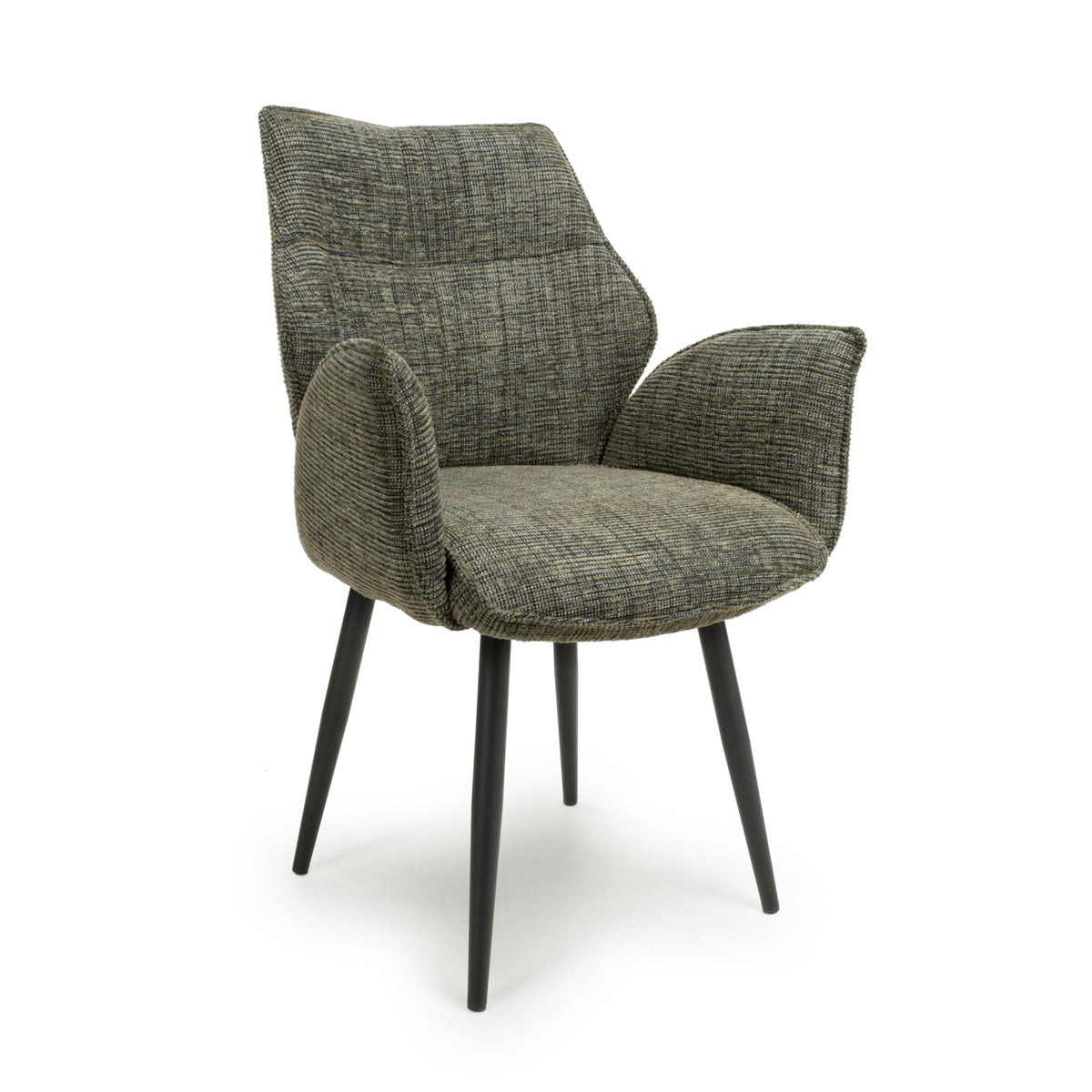 Fabric Dining Chairs in Set Of 2 With Swivel Function - Baltimore