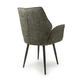 Fabric Dining Chairs in Set Of 2 With Swivel Function - Baltimore