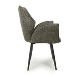 Fabric Dining Chairs in Set Of 2 With Swivel Function - Baltimore