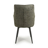 Fabric Dining Chairs in Set Of 2 With Swivel Function - Baltimore