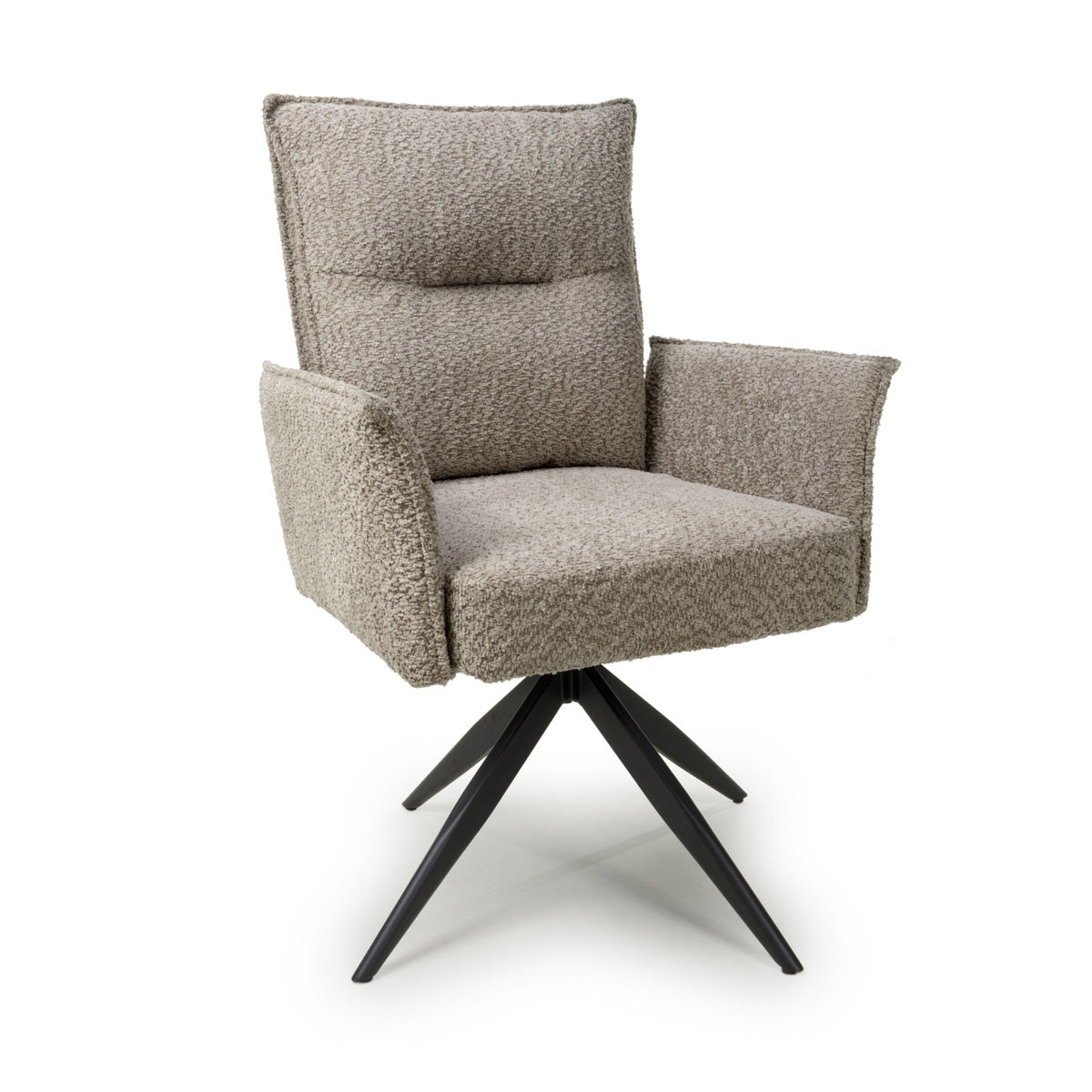 Fabric Dining Chairs in Set Of 2 With Swivel Function - Brunswick