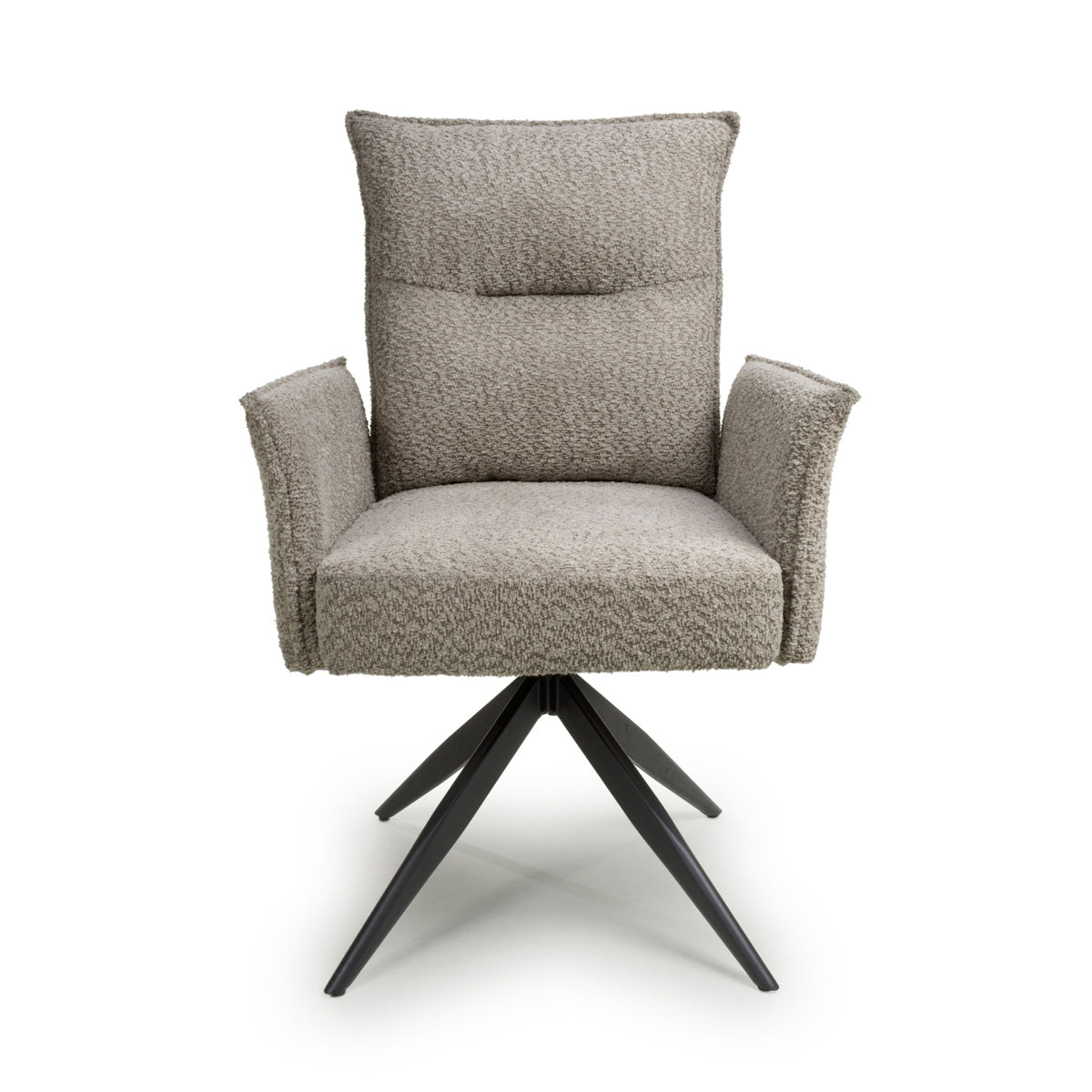 Fabric Dining Chairs in Set Of 2 With Swivel Function - Brunswick