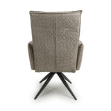 Fabric Dining Chairs in Set Of 2 With Swivel Function - Brunswick