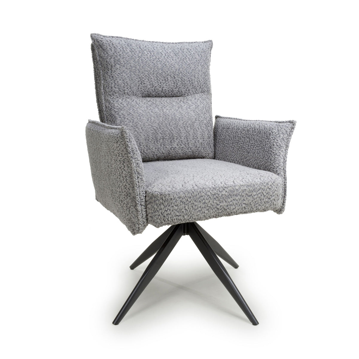 Fabric Dining Chairs in Set Of 2 With Swivel Function - Brunswick