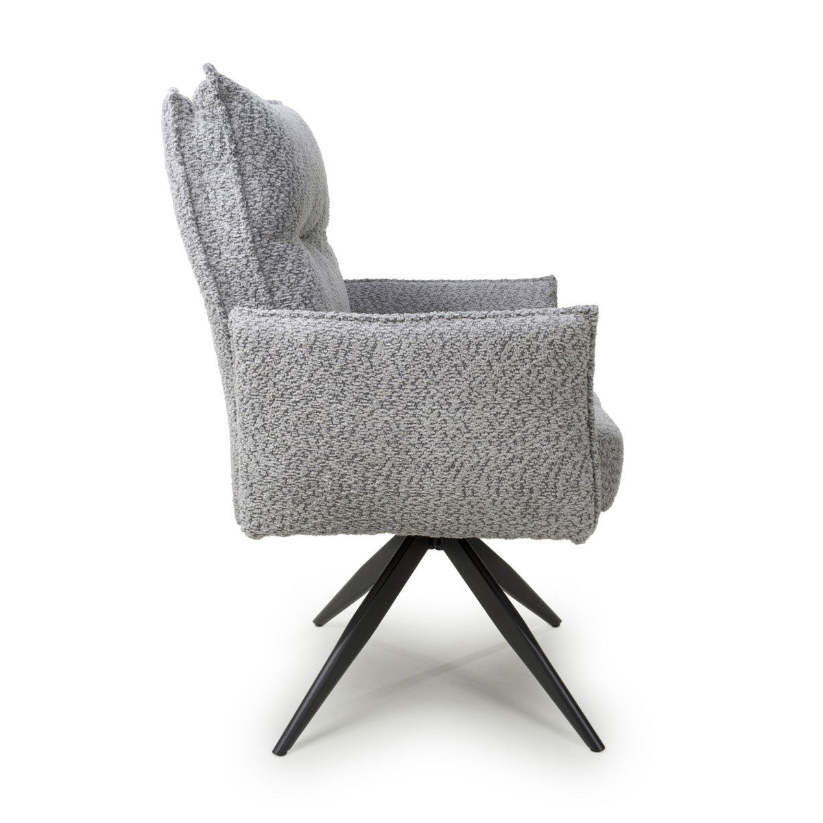 Fabric Dining Chairs in Set Of 2 With Swivel Function - Brunswick