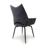Fabric Dining Chairs in Set Of 2 With Swivel Function - Dakar