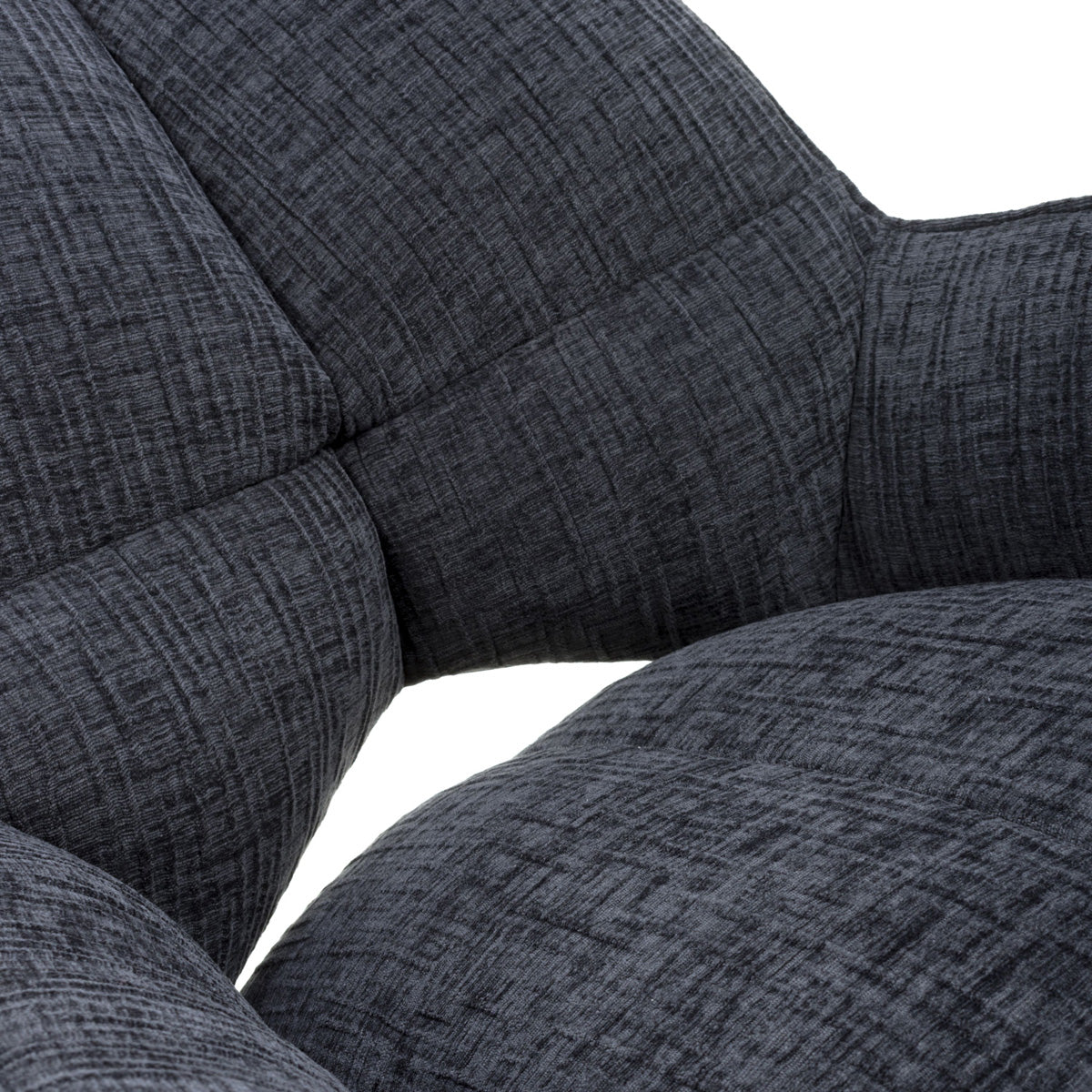 Fabric Dining Chairs in Set Of 2 With Swivel Function - Dakar