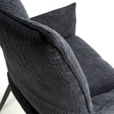 Fabric Dining Chairs in Set Of 2 With Swivel Function - Dakar
