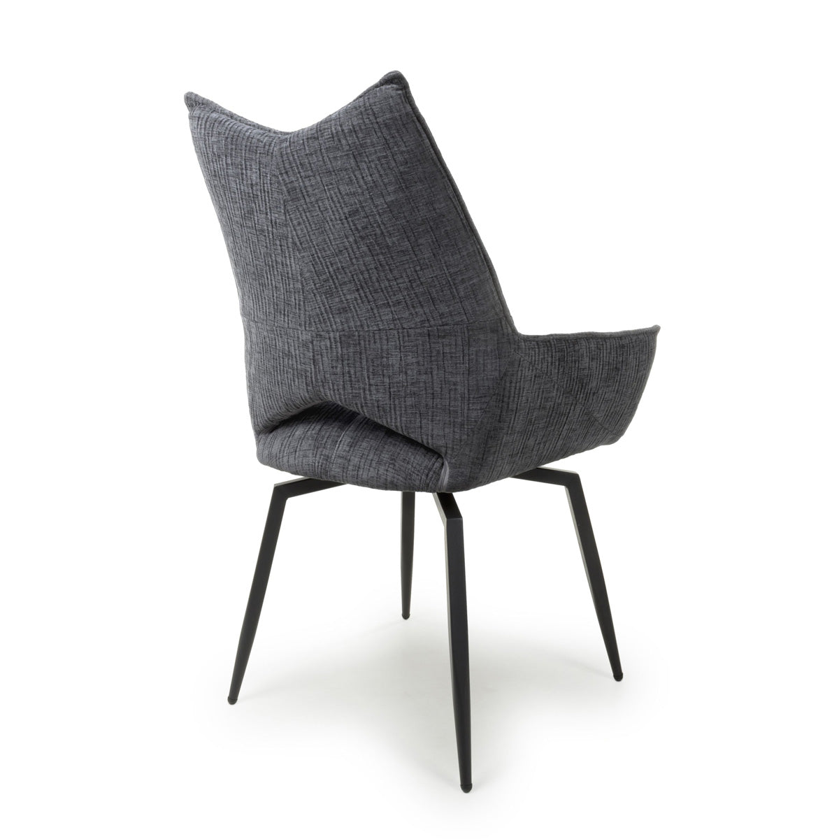 Fabric Dining Chairs in Set Of 2 With Swivel Function - Dakar