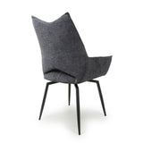 Fabric Dining Chairs in Set Of 2 With Swivel Function - Dakar
