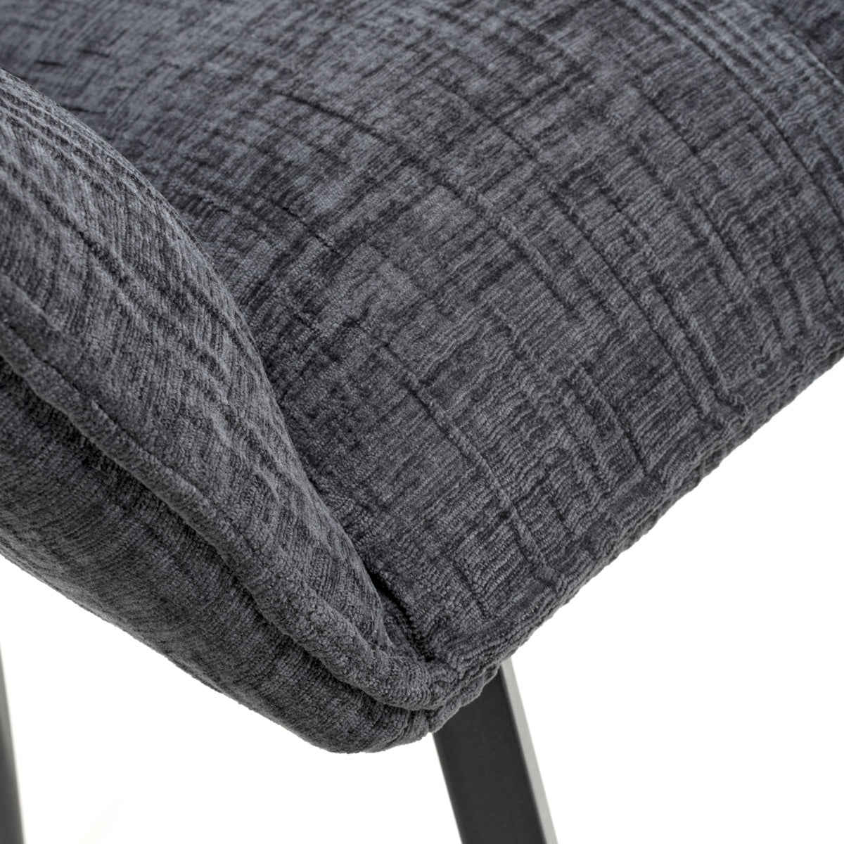 Fabric Dining Chairs in Set Of 2 With Swivel Function - Dakar