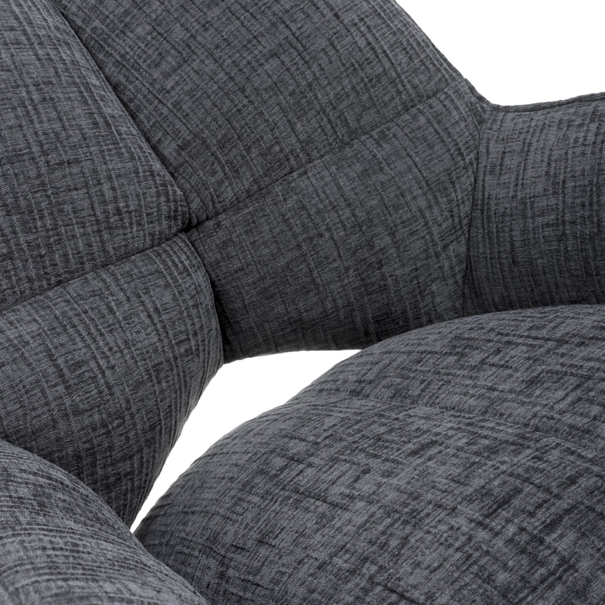 Fabric Dining Chairs in Set Of 2 With Swivel Function - Dakar