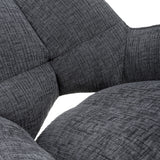 Fabric Dining Chairs in Set Of 2 With Swivel Function - Dakar