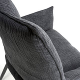 Fabric Dining Chairs in Set Of 2 With Swivel Function - Dakar