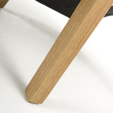 Fabric Dining Chairs in Set Of 2 Wave Back With Natural Rubberwood Legs - Baxter