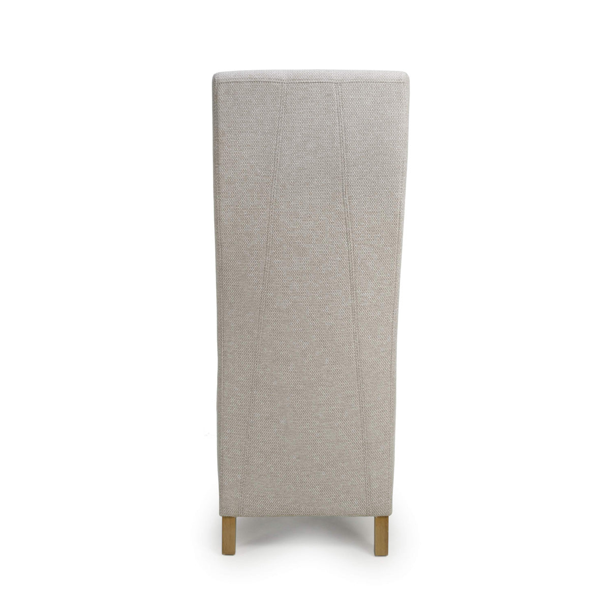 Fabric Dining Chairs in Set Of 2 Wave Back With Natural Rubberwood Legs - Baxter