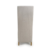 Fabric Dining Chairs in Set Of 2 Wave Back With Natural Rubberwood Legs - Baxter
