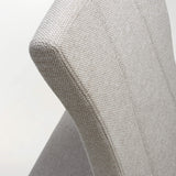 Fabric Dining Chairs in Set Of 2 Wave Back With Natural Rubberwood Legs - Baxter