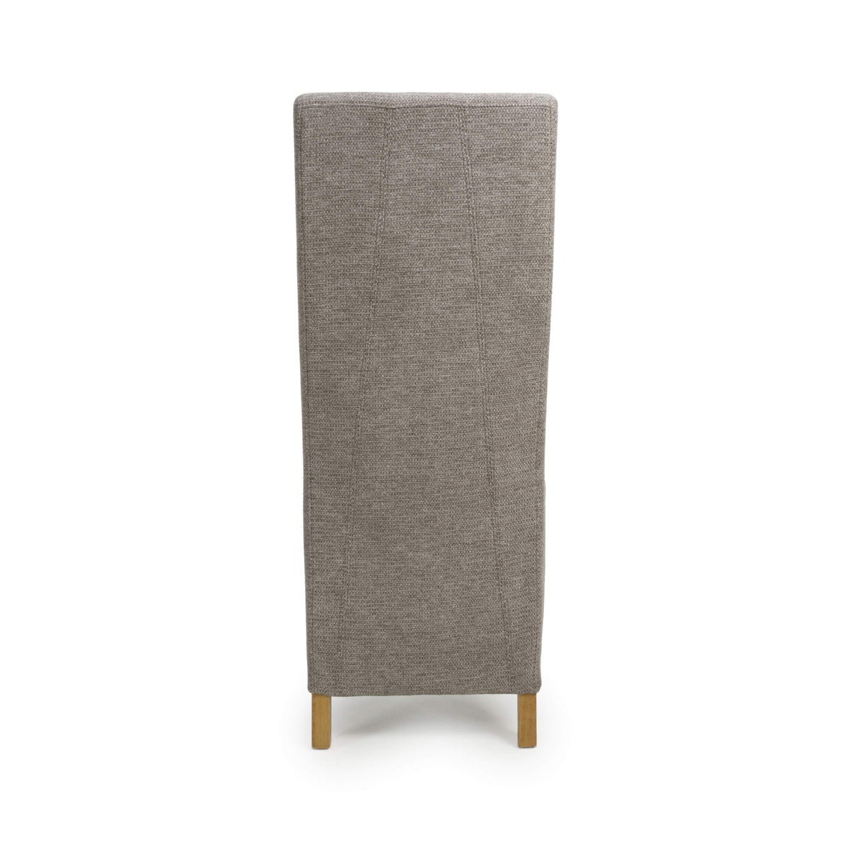 Fabric Dining Chairs in Set Of 2 Wave Back With Natural Rubberwood Legs - Baxter