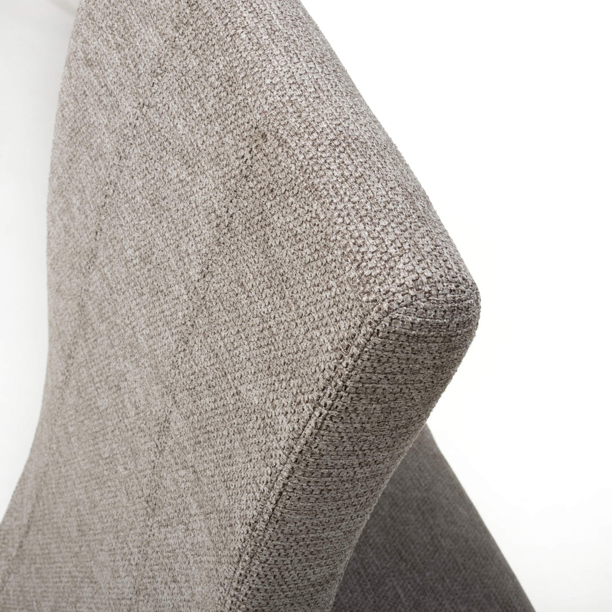 Fabric Dining Chairs in Set Of 2 Wave Back With Natural Rubberwood Legs - Baxter