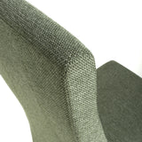 Fabric Dining Chairs in Set Of 2 Wave Back With Natural Rubberwood Legs - Baxter