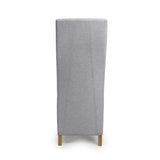 Fabric Dining Chairs in Set Of 2 Wave Back With Natural Rubberwood Legs - Baxter