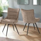 Fabric Dining Chairs Swivel in Set Of 2 - Lewis
