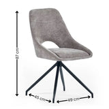 Fabric Dining Chairs With Swivel Actin in Set Of 2 - Jonah