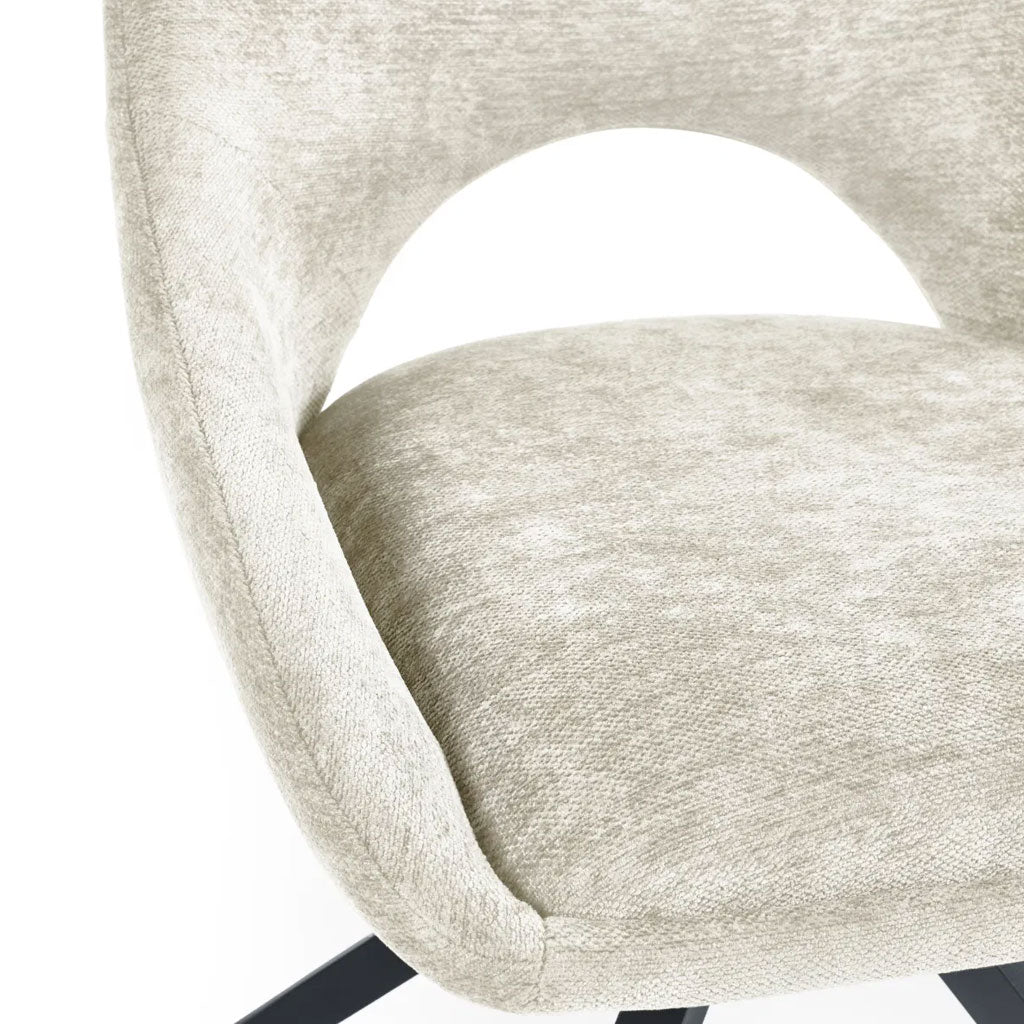 Fabric Dining Chairs With Swivel Actin in Set Of 2 - Jonah