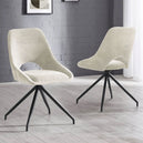 Fabric Dining Chairs With Swivel Actin in Set Of 2 - Jonah