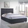 Fabric Double Bed With Chrome Corner Feets - Nevada