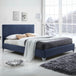 Fabric Double Bed With Sprung Slatted Base - Brooklyn