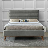Fabric Double Bed With Sprung Slatted Base - Mayfair