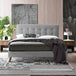 Fabric Double Bed With Sprung Slatted Base - Novara