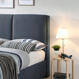 Fabric Double Bed With Sprung Slatted Base - Oakland