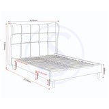 Fabric Double Bed - Verona